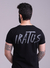 Camiseta Longline Preta- Estampa Cinza - loja online