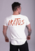 Camiseta Longline Offwhite - Estampa Laranja - comprar online