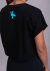 Imagem do Cropped Oversized Preto - Estampa Azul