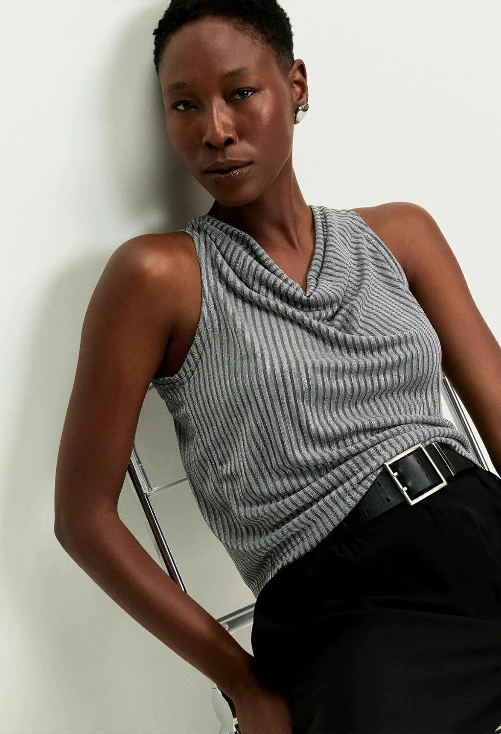 BLUSA MALHA DEGAGE LUREX SHOULDER