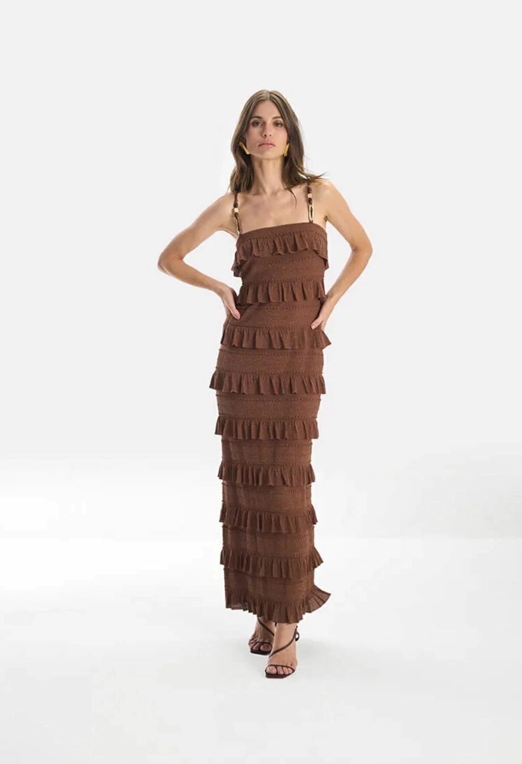 VESTIDO OURO CAMADAS SKUNK