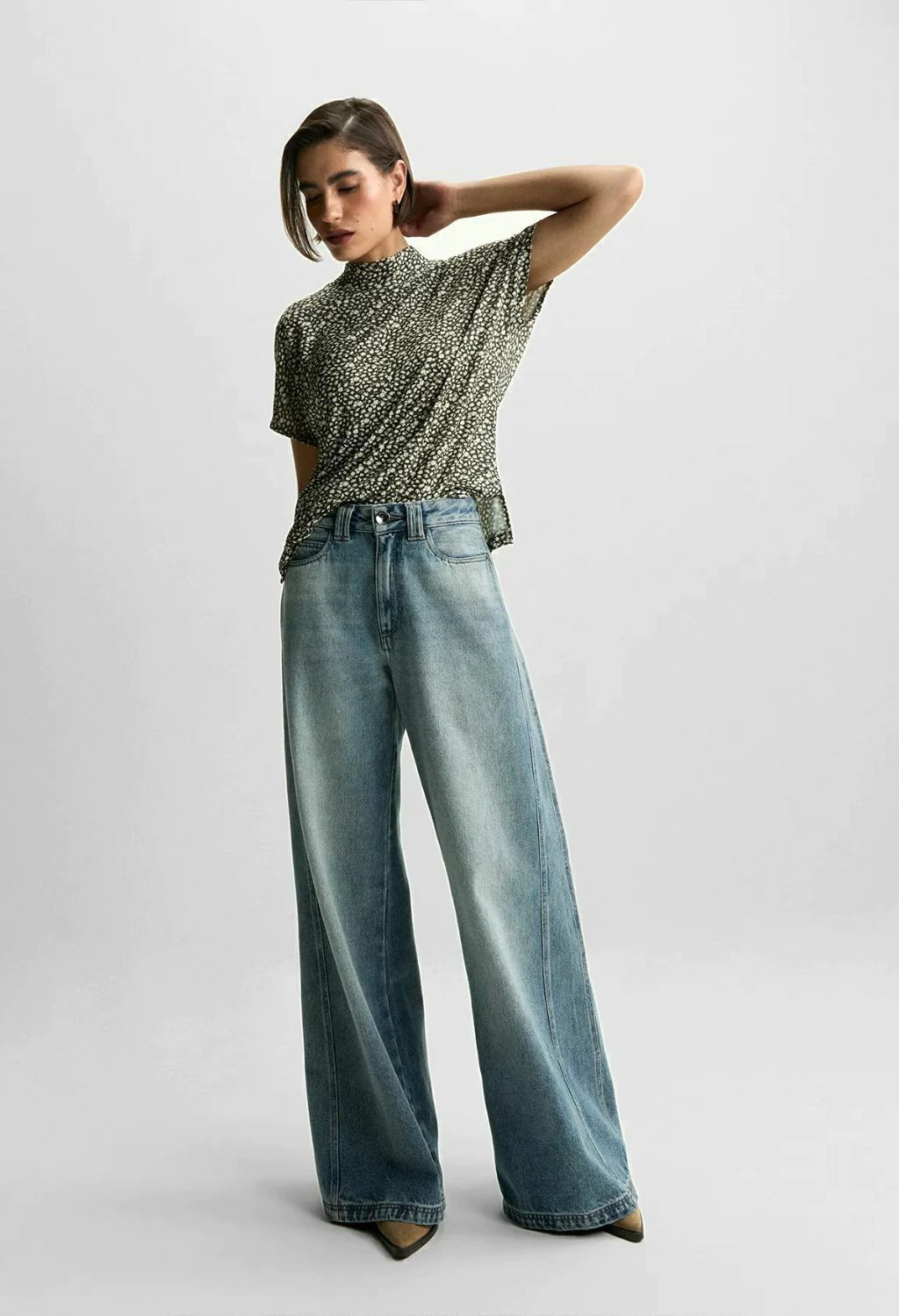 T-SHIRT FLORAL MINI SHOULDER