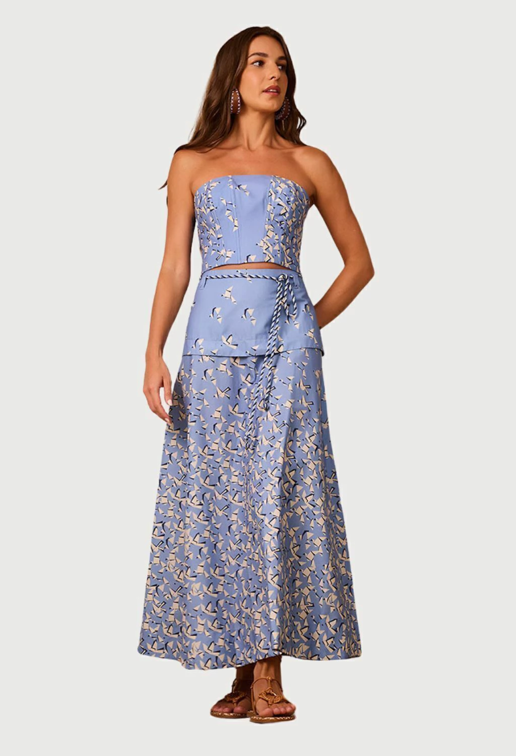 SAIA CROPPED ESTAMPA VOO LIVRE DRESS TO