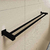 Porta Toalha Duplo De Banheiro 60cm Aço Inox 304 Preto Fosco [Q-TD60PF] - comprar online