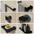 Kit Acessórios Banheiro/lavabo [6 Peças] Aço Inox 304 Preto Fosco [Q6EPF] - Perfil Casa Inox - Produtos e Acessórios Inox