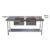 Mesa Pia Em Aço Inox Com Duas Cubas Centro e Prateleira - comprar online