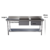 Mesa Pia Em Aço Inox Com Duas Cubas A Direita e Prateleira - comprar online