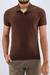 Camisa Polo Casual Slim malha maquinetada