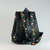 Mochila Clasica negro flores - Quidel