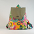 Mochila Clásica Verde Flores