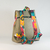 Mochila Clásica Verde Flores - Quidel