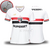 Camisa feminina do São Paulo FC, modelo Home I 2025/26, com detalhes em vermelho, preto e branco, e logotipo da New Balance.
