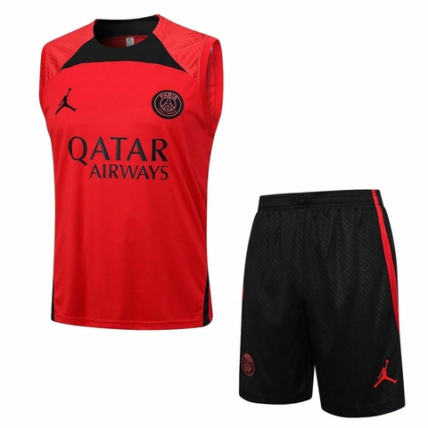 Conjunto Paris Saint German - Vermelho e Preto PSG