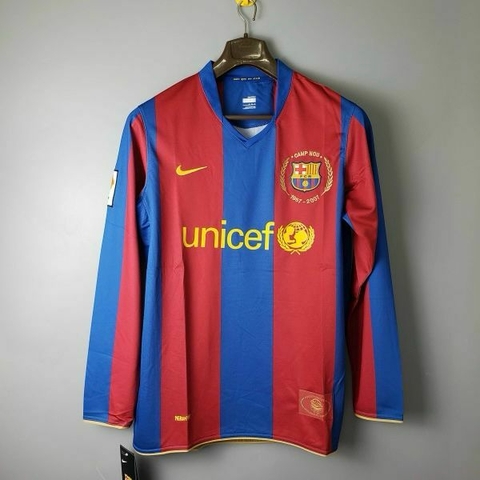 Camisa Retro Barcelona Manga Longa 2007/08 - Nike