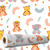 Papel de Parede Adesivo Infantil Ursinho e Penas - comprar online