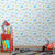 Papel de Parede Adesivo Infantil Trem, Carros, Bicicletas e Barcos