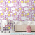 Papel de Parede Adesivo Infantil Nuvens, Estrelas e Flores