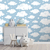 Papel de Parede Adesivo Infantil Nuvens e Céu Azul
