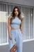 CONJUNTO ALFAIARIA DANIELA BLUSA E CALÇA BABY BLUE na internet