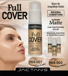 BASE DE MAQUILLAJE FULL COVER JACTANS (1813) aclarar tonos por whatsapp