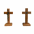 Crucifixo em Madeira com medalha de São Bento - 12 cm