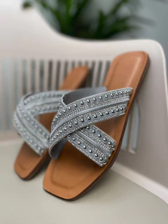 RASTEIRA X DE COURO PRATA - comprar online