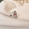 Anillo Corazón Plateado