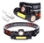 Linterna Minero con Vincha Ajustable, LED + COB Recargable, Imán y 2 Modos de Luz