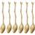 Cucharas Metálicas Acero Dorada Con Detalle Ramita Pack X6 - Calipha Digital