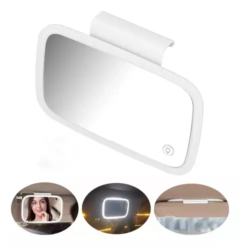 Espejo Led Tactil Auto Recargable Luz Fria Usb Maquillaje