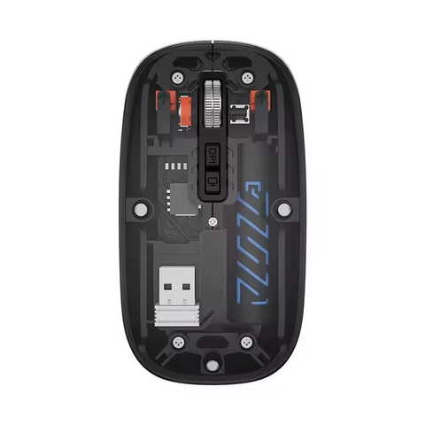 Mouse Inalámbrico Recargable Bluetooth Luz Transparente Usb - comprar online