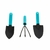 SET JARIDN X3 DE PLASTICO MANGO CELESTE