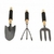 SET JARDIN X3 CON MANGO DE MADERA Y GRIP ANTIDESLIZANTE