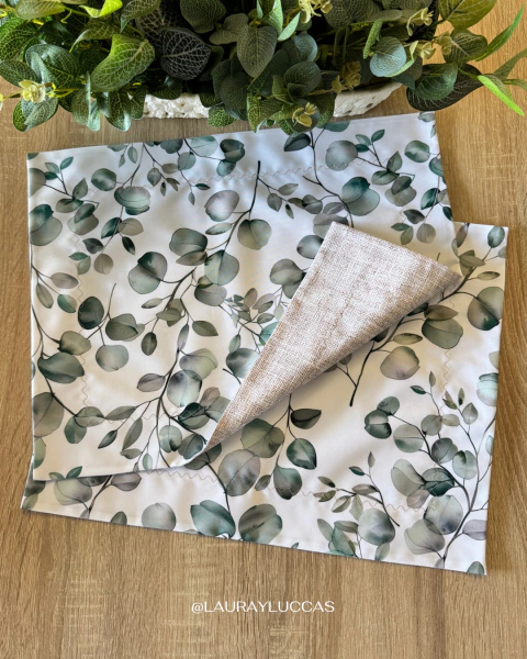 Individual de tela doble faz impermeable Eucalipto - comprar online