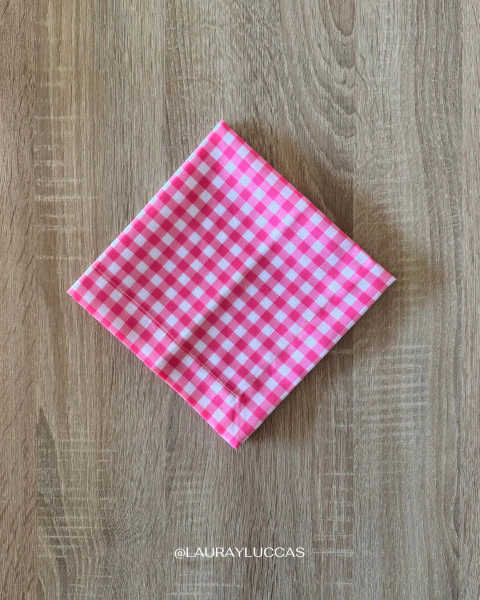 Servilleta de Tela Estampada Picnic Rosado - comprar online