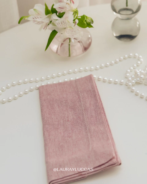 Servilleta de Tela en Lino de algodón Color palo rosa - comprar online