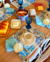 Kit de Mesa Puesta Algas Celeste - Laura y Luccas