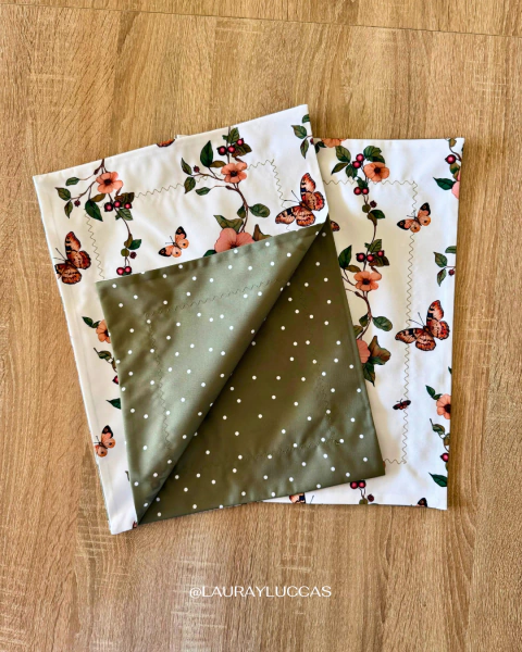 Individual de tela doble faz impermeable Botánica - comprar online