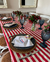 Mantel Rectangular Rayas Rojas - comprar online