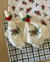 Servilleta de Tela 100% algodón blanco invierno bordada Berries - Laura y Luccas