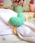 Porta Servilletas en crochet Corazón Verde agua