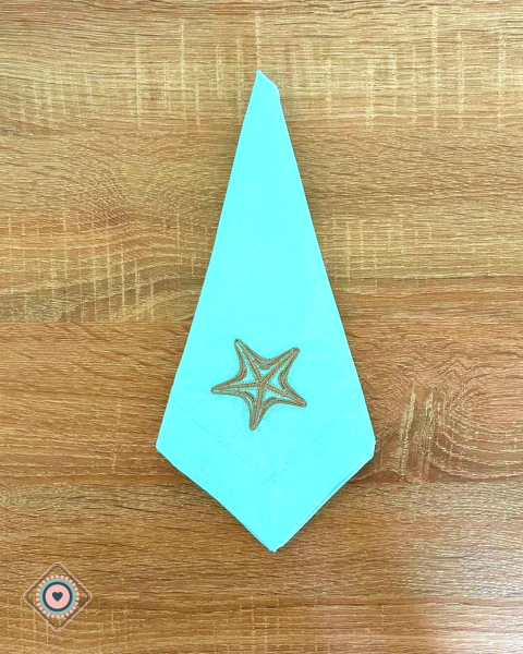 Servilleta de tela bordada estrella