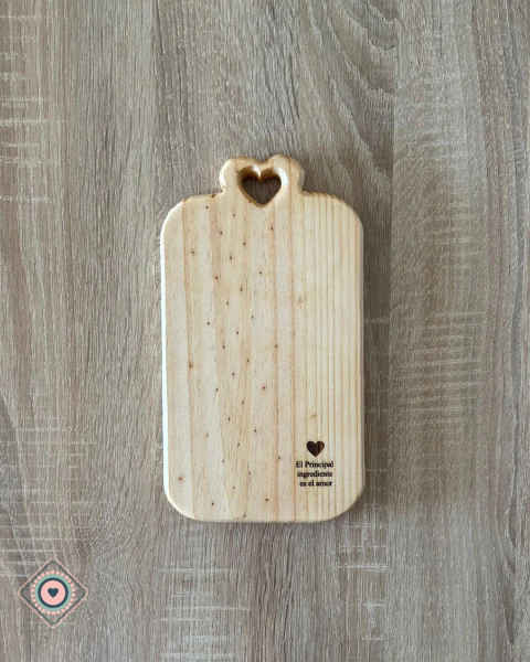 Tabla de madera Rectangular El principal ingrediente es el amor
