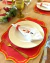 Servilleta de Tela Bordada color blanco Cascanueces rojo - tienda online