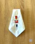 Servilleta de Tela Bordada color blanco Cascanueces rojo