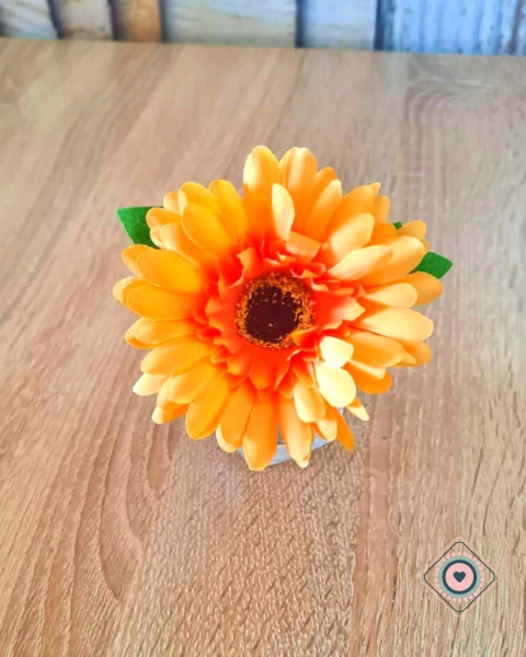 Porta Servilletas Gerberas Naranjas