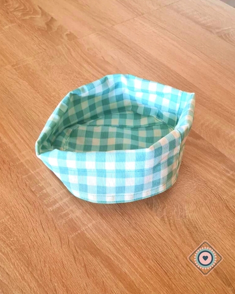 Panera doble faz cuadrille verde agua