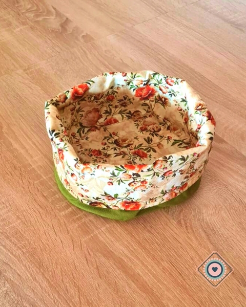 Panera doble faz flores naranjas