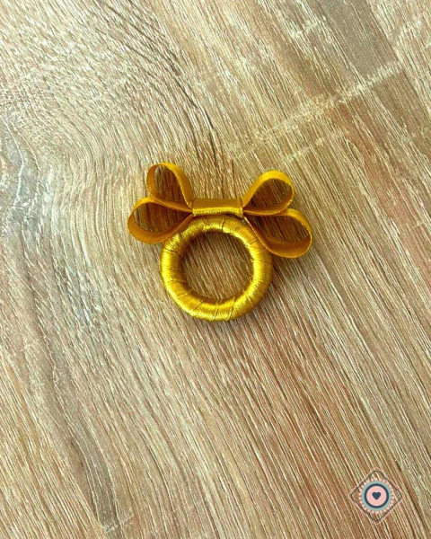 Porta Servilletas Lazo dorado