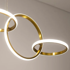 Lampara Colgante Andy 180 oro mate 42w - iluminacion del siglo